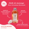 Huile de massage "Rose-Géranium" Corps & Visage 210ml Ayurvédique & Vegan