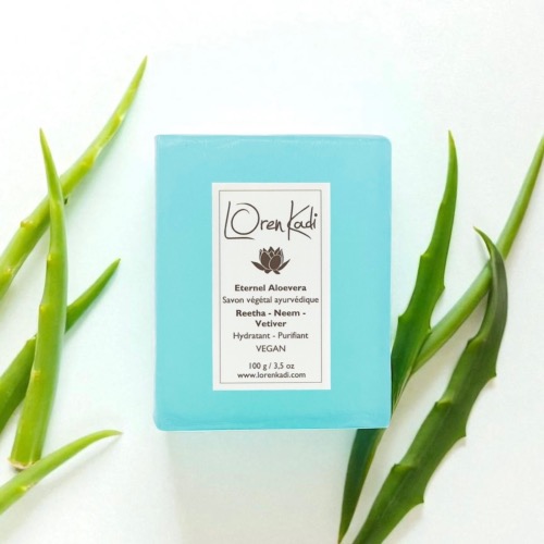 Savon végétal "Aloevera-Neem-Vetiver" Purifiant 100g Ayurvédique & Vegan
