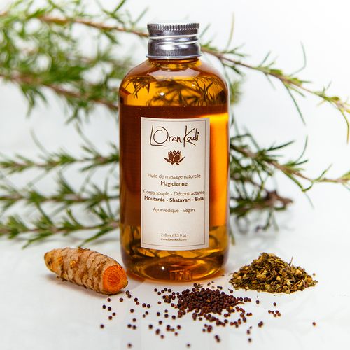 Huile de massage "Magicienne Corps Souple" - 210ml - Ayurvédique et Vegan