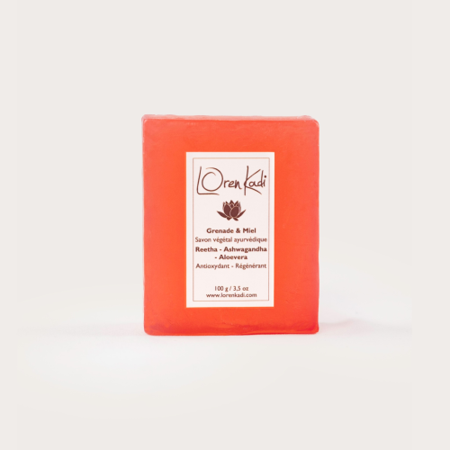 Savon végétal "Grenade-Miel" Anti-oxydant 100g - Ayurvédique