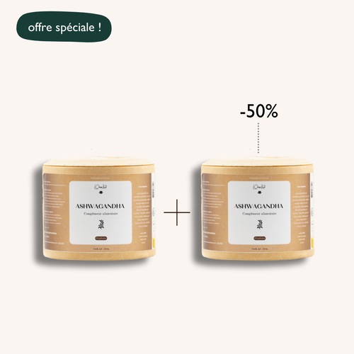 Ashwagandha - 2x 60 gélules - Pot kraft